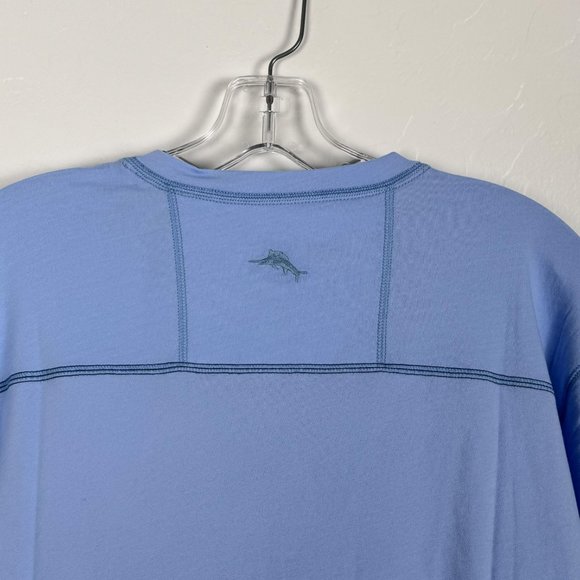Tommy Bahama Paradise Valley Long-Sleeve Henley Shirt Size M $95 Light Sky Blue - Picture 4 of 6